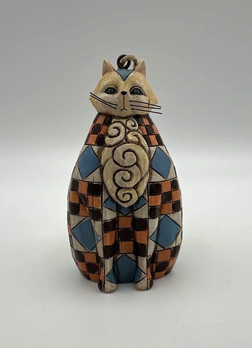 Jim Shore Heartwood Creek Sitting Cat ABIGAIL Christmas Ornament 3.5”